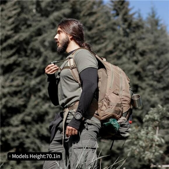 35L Tactical Backpack Molle Hiking Camping Motorcycle Outdoor Travel Daypack - Picture 6 of 8